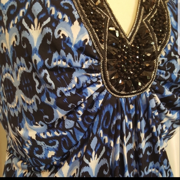 Dress Barn Beaded Neck Maxi Dress - Picture 3 of 11